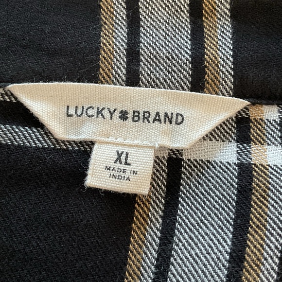 Lucky Brand Black and White Plaid Button-Down Shirt - Picture 5 of 5